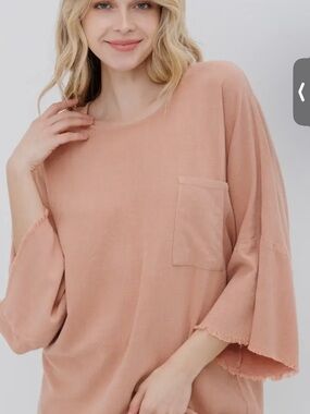 Dolly Jolly Relaxed Rust Pocket Tunic